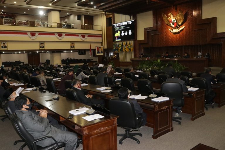 RAPAT PARIPURNA VIRTUAL: Persetujuan Pencabutan Perda & Rancangan Peraturan DPRD