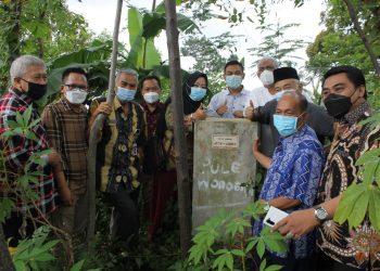 Kondisi Tugu Tapal Batas Jateng-Jatim di Magetan Baik