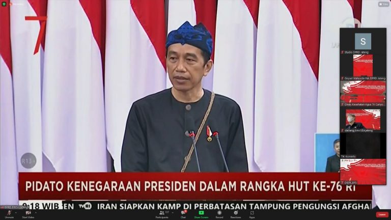 RAPAT PARIPURNA VIRTUAL: Pidato Kenegaraan HUT Kemerdekaan RI ke-76