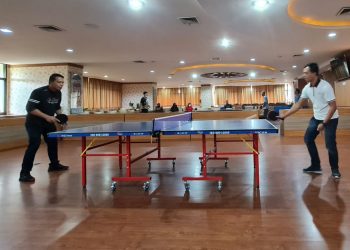 Jelang HUT Korpri, Setwan Gelar Turnamen Tenis Meja