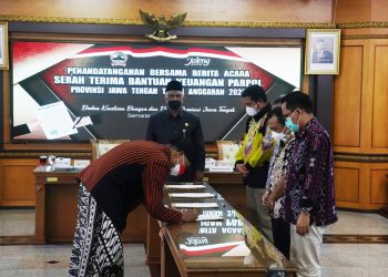 Sembilan Parpol di DPRD Jateng Terima Bantuan Keuangan
