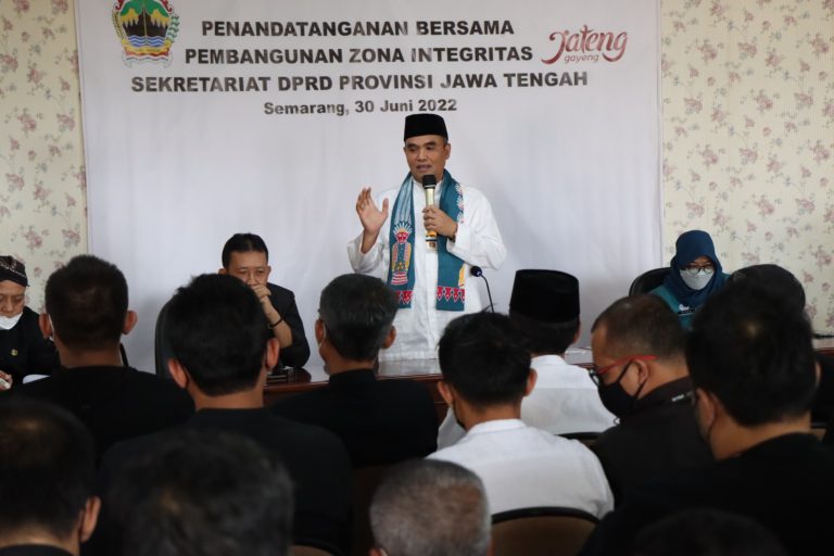 Setwan Jateng Pakta Integritas menuju Wilayah Bebas Korupsi