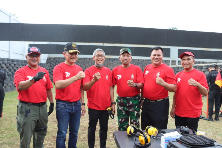 Sumanto Ikut Lomba Menembak HUT Ke 77 Bhayangkara